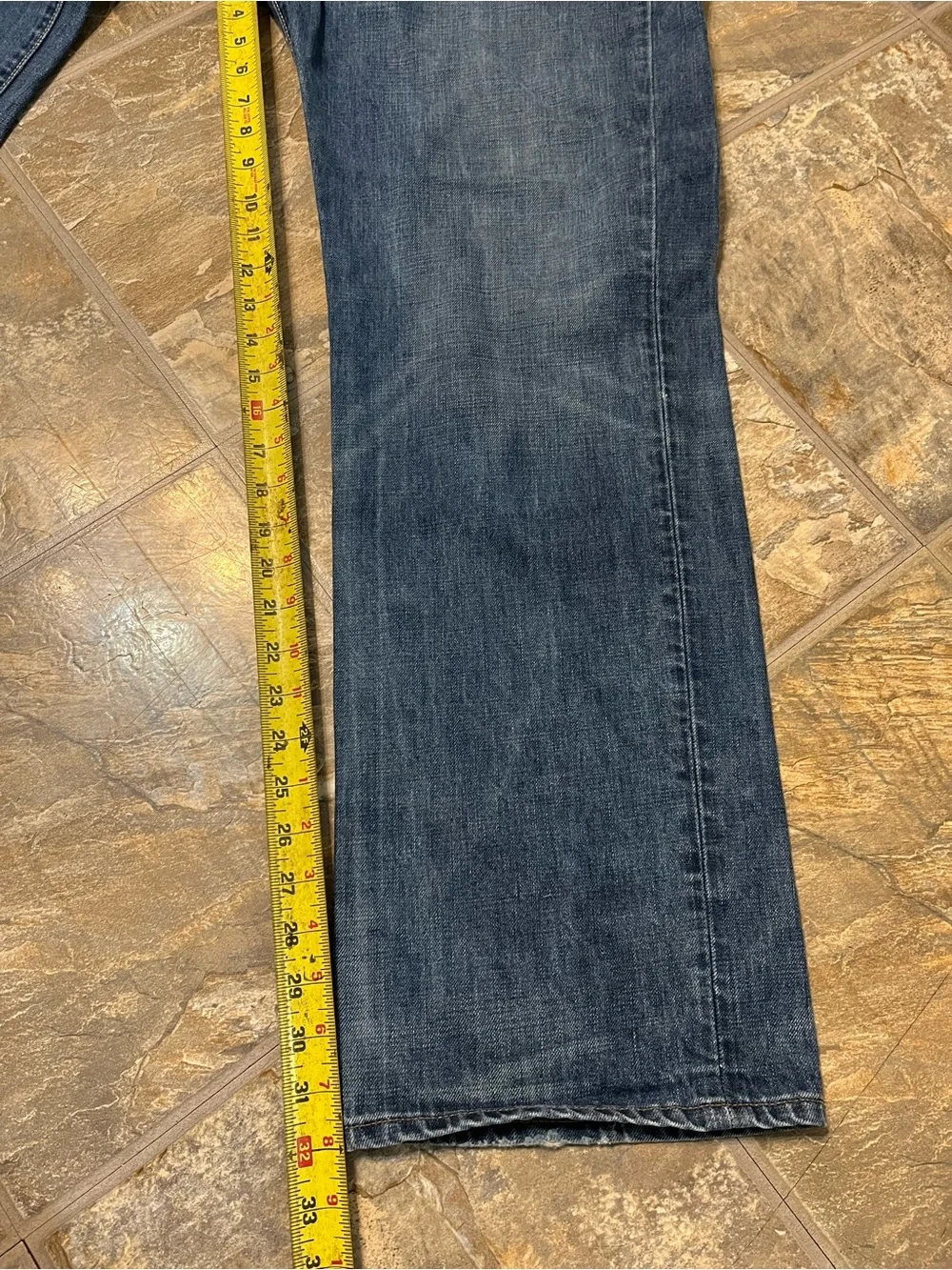 Polo Ralph Lauren Vintage 67 Blue Jeans Mens 36x32 Dark Wash Denim